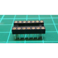 IC DIL Socket, 14 Pin, Turned Contacts