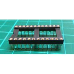 IC DIL Socket, 24 Pin, Turned Contacts