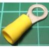 M6 Ring Terminal, Crimp, Yellow
