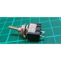 Switch, Toggle, SPST, 250V, 3A for 6mm hole