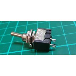 Vypínač páčkový ON-OFF 1pol.250V/3A otvor 6mm 
