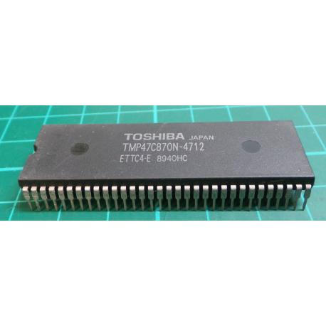 TMP47C870 4-bit mikrocontroler + ROM 8k x8 +RAM 512x4, DIP64 
