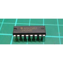 4504, CD4504BE, 6 Channel TTL to CMOS Level Converter, DIP16