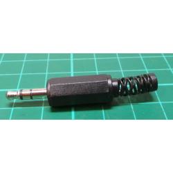 Konektor JACK 3,5 stereo plast černý 