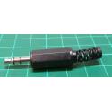 Konektor JACK 3,5 stereo plast černý 