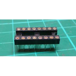 IC DIL Socket, 16 Pin, Turned Contacts