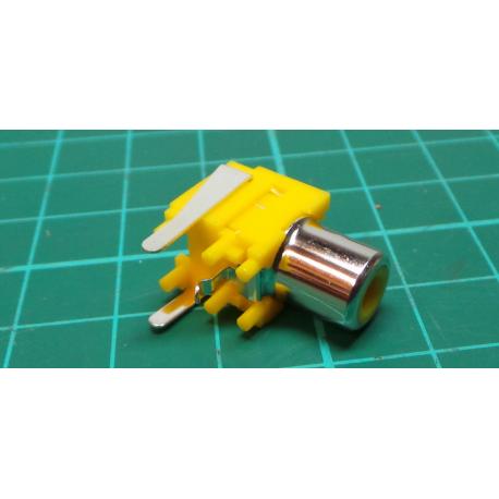 RCA jack for PCB 90st. yellow