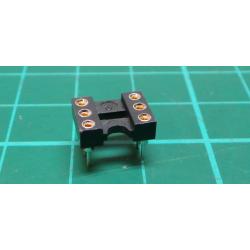 IC DIL socket, 6 Pin, Turned Contacts