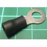 M6 Ring Terminal, Crimp, Black