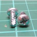 Screw for Plastic, 4x10mm, Button Head, Pozi