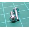 Screw for Plastic, 2.5mm x 10mm, Washer Head,Torx
