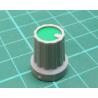 Knob, for 4mm Shaft, 15x18mm, Green