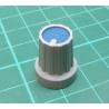 Knob, for 4mm Shaft, 15x18mm, Blue