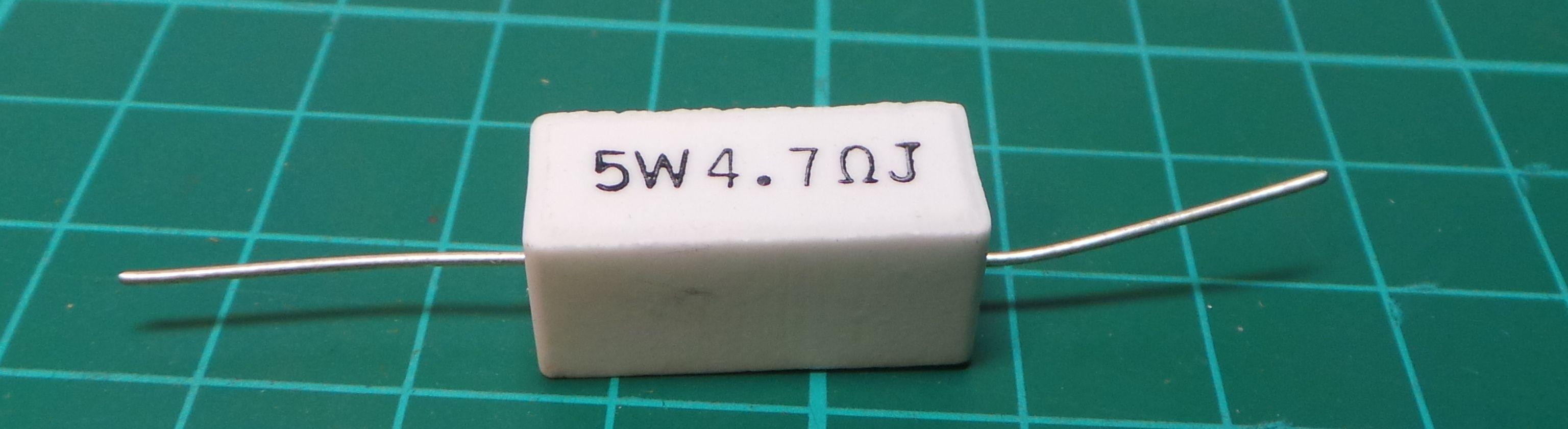 Ceramic Resistor 4r7 5w 5 30ppm 350v Dsmcz