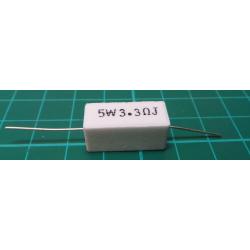 Ceramic resistor 3R3 5W, 5% 300ppm, 350V 