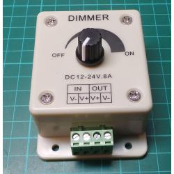 LED Dimmer, DC, 12V, 8A