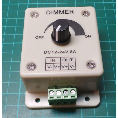 DC 12V 8A LED Light Protect Strip Dimmer Adjustable Brightness Controller New HT