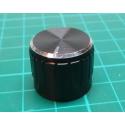 Knobs 18T 21x17mm, 6 mm black shaft 