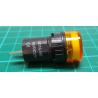 12V LED lamp 19 mm, yellow 