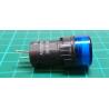 12V LED lamp 19 mm, blue 