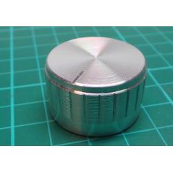 Knobs 18T 30x17mm, shaft 6 mm silver 