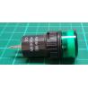 12V LED lamp 19 mm, green 