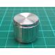 Knobs 18T 21x17mm, shaft 6 mm silver 