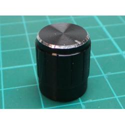 Knobs 18T 15x17mm, 6 mm black shaft 