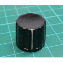 Knobs K16-2 19x16mm, shaft 6mm black 