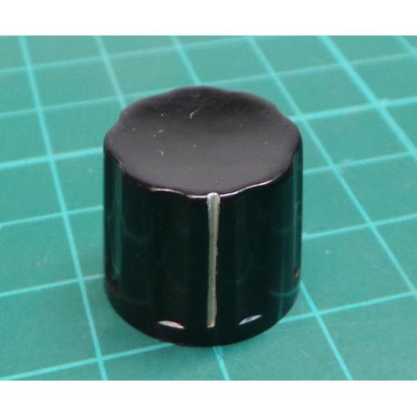 Knobs K16-2 19x16mm, shaft 6mm black 