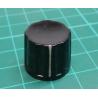 Knobs K16-2 19x16mm, shaft 6mm black 