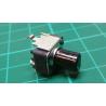 Potentiometer, 9mm type, 10k, Lin, Center Detent, 6mm D Shaft, PCB Pins