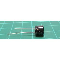 Capacitor, 47uF, 25V, Electrolytic, Ø8x7mm, Pitch 3.5 mm, Low Profile