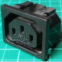 IEC Mains Outlet, Panel mounting Plug