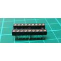 Socket: DIP, PIN: 18, 7.62 mm, gilt, polyester, UL94V-0, 1A, THT