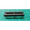 IC DIL Socket, 24 Pin, Turned Contacts