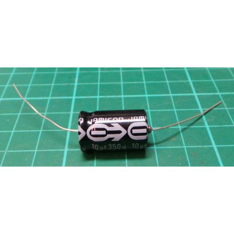 10U / 350V JAMICON, elektrolyt.kondenzátor axial 