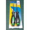 Set 2 of screwdrivers, Flat and PH2, 205mm Length