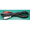 Cable, 2x RCA plug to 3.5mm jack Socket, 1.5m