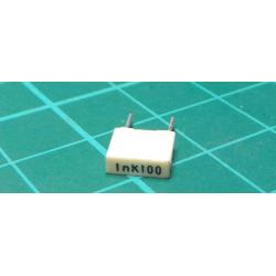 Capacitor, 1nF, 100V, Polyester, Pitch: 5mm, ± 10%
