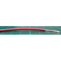 20 AWG, 0.5 mm2, Stranded, PVC, 105Deg, Red Wire, per meter
