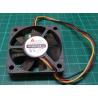 Used Fan, 50x50x10mm, 12V, 1.44W, 3 Wire, 4800RPM, 12.7CFM