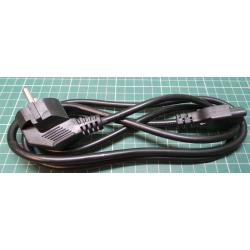 1.5m, Cloverleaf (Mickey Mouse) to R/A Euro Plug Cable