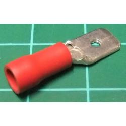 6.3mm Spade Terminal, Male, Red