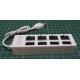 USB2.0 High Speed 4 Port Power On/Off Switch LED Hub for PC Laptop Notebook QY