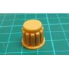 Knob, for 6mm knurled shaft, 15x16mm, Style 11, Ocher