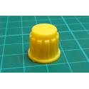 Knob, for 6mm knurled shaft, 15x16mm, Style 11, Yellow