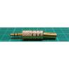 Jack plug, 3.5mm, Stereo, Metal, Gold Plated