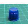 Knob, for 6mm knurled shaft, 15x16mm, Style 11, Blue