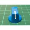 Knob, 19x14.5mm, shaft 6mm, blue